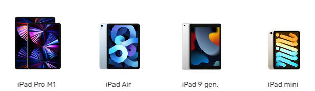 iPad Pro, iPad Air, iPad...